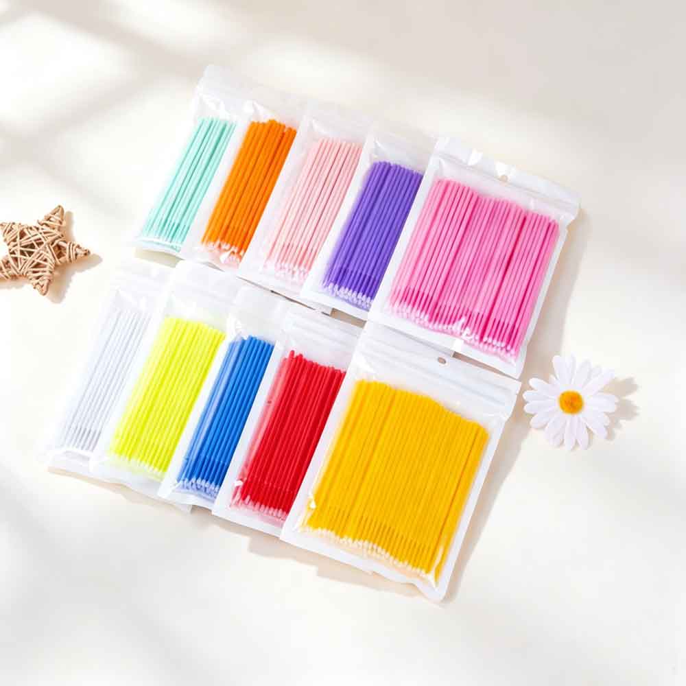 Eyelash Extension Remover - 100 pz. Micro Spazzole Monouso per