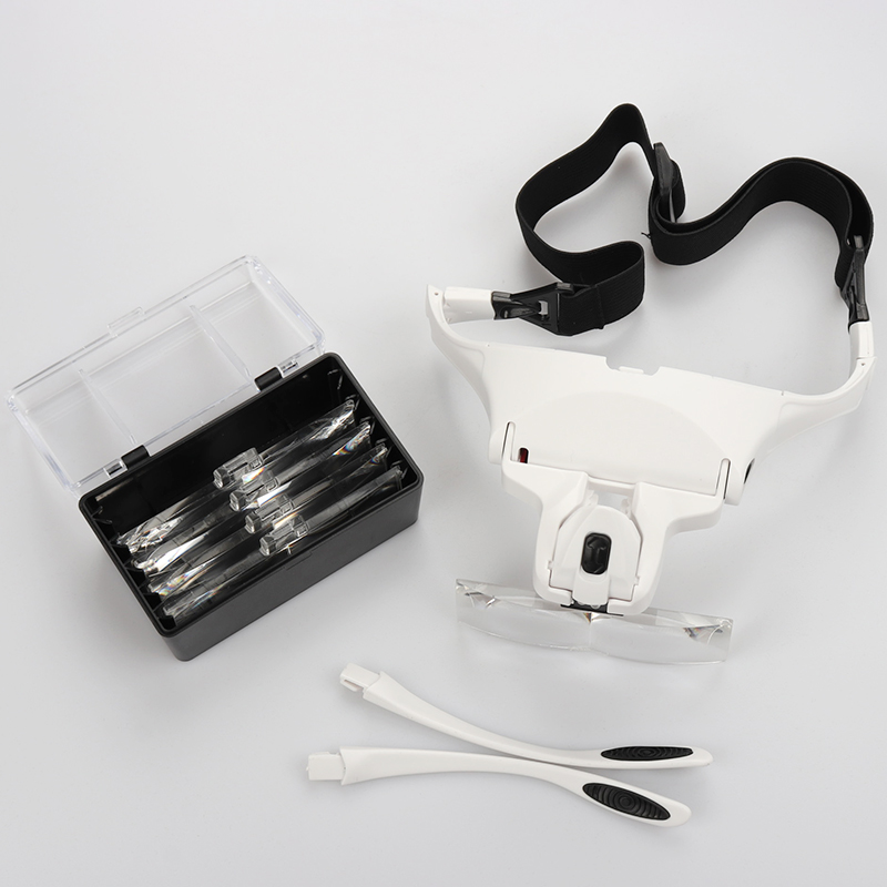 Eyelash Extension With Glasses - Lente d'ingrandimento per fascia regolabile a