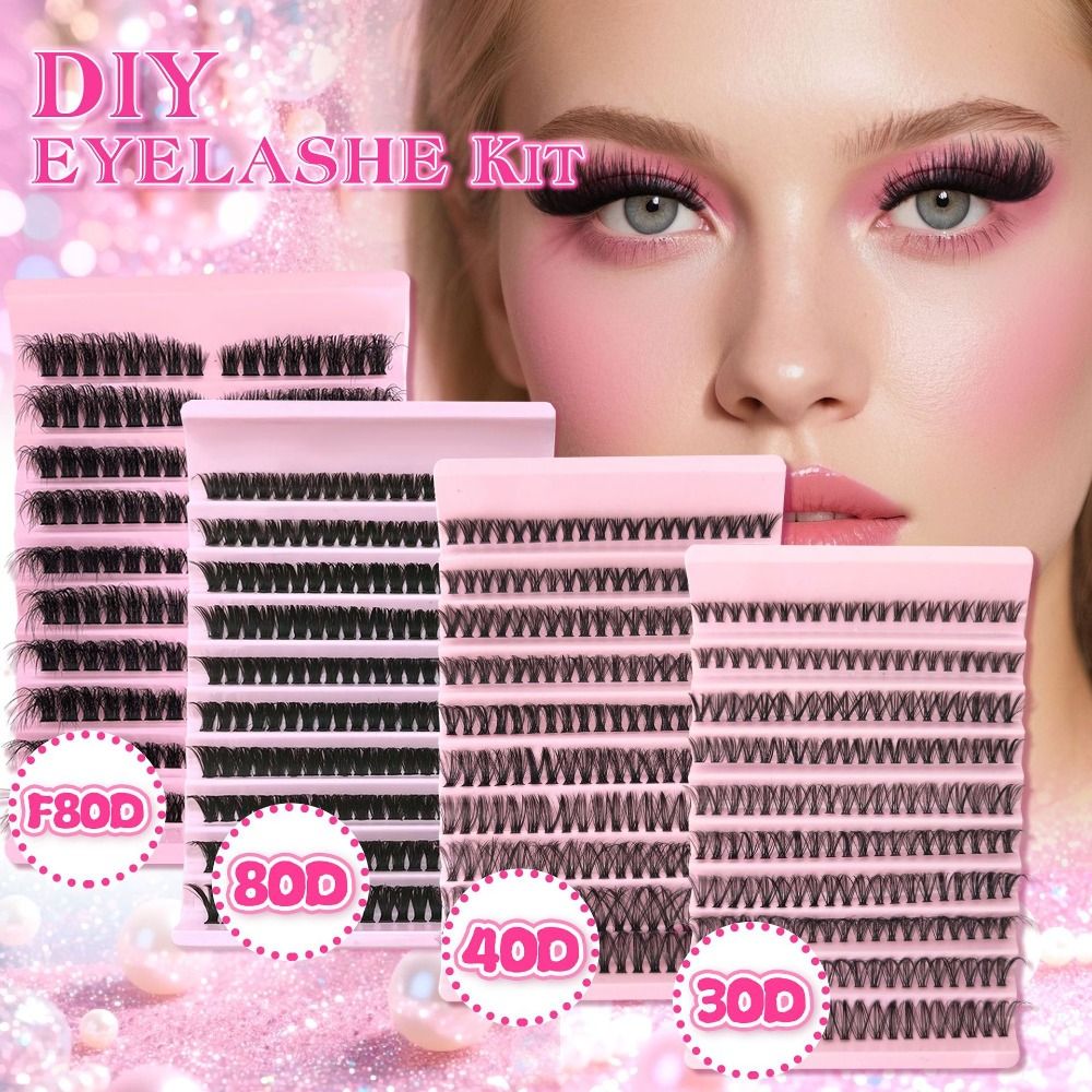 Eyelash Extension Kits - Ciglia Finte dall'Aspetto Naturale, Stile Wispy,