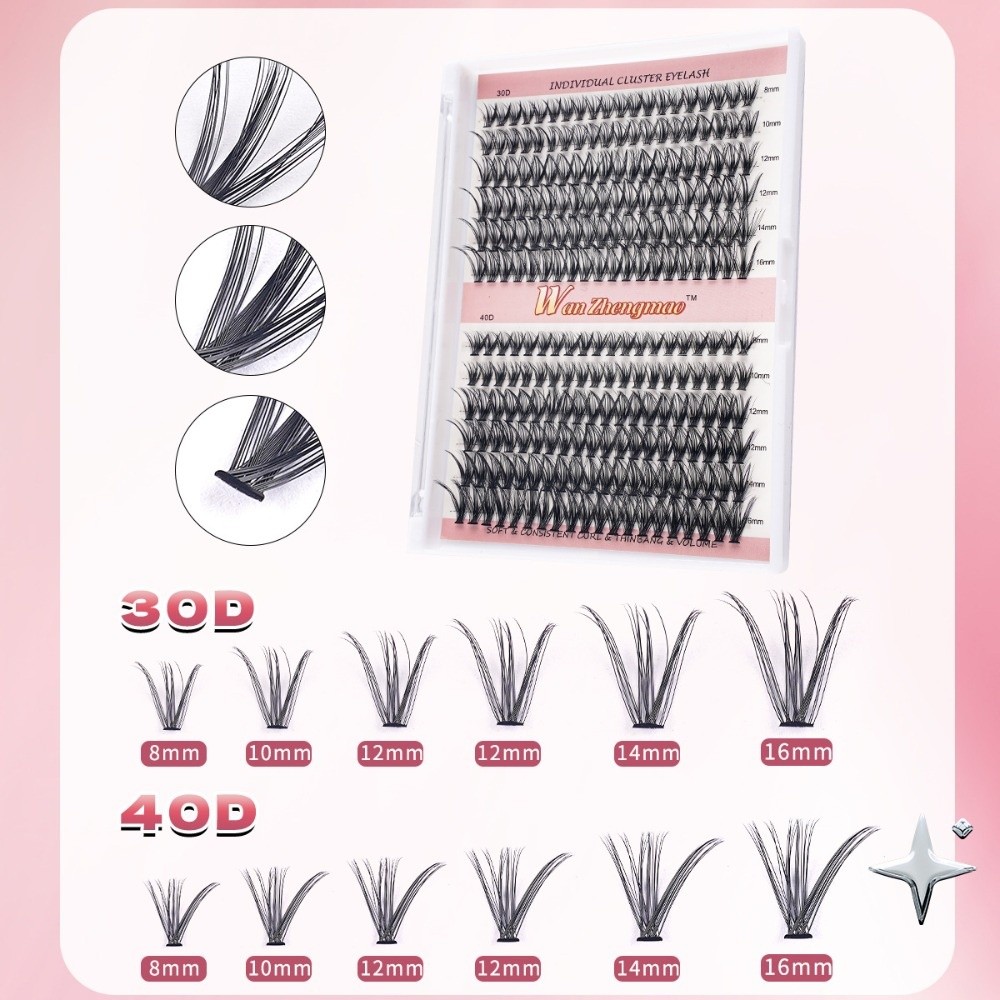 Eyelash Extension Kits - Kit Extension Ciglia Finte 8-16mm, Effetto
