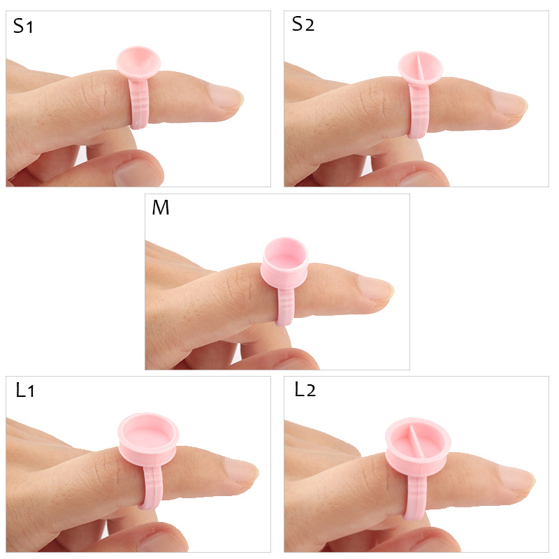 100 pcs Monouso Glue Anelli di - Eyelash Extension Guide recensione e prezzo